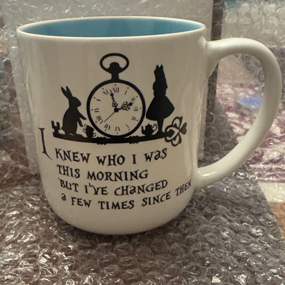 Alice in Wonderland White and Blue Ceramic Mug - Picture 6 of 6